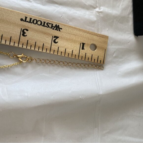 Golden Lock & Key Pendant Necklace Rhinestone Gold Chain For Women - Picture 7 of 7